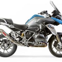 Escape compatible con Bmw R 1200 Gs -Adventure 2014-2016, Powercone Evo, Escape legal, homologado, silenciador con db killer desmontable y tubo de conexión específico 