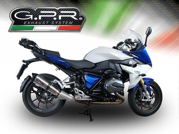 Escape compatible con Bmw R 1200 Rs Lc 2015-2016, Gpe Ann. titanium, Escape legal, homologado, silenciador con db killer desmontable y tubo de conexión específico 