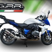 Escape compatible con Bmw R 1200 Rs Lc 2015-2016, Gpe Ann. titanium, Escape legal, homologado, silenciador con db killer desmontable y tubo de conexión específico 