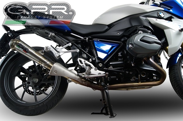 Escape compatible con Bmw R 1200 Rs Lc 2015-2016, Powercone Evo, Escape legal, homologado, silenciador con db killer desmontable y tubo de conexión específico 