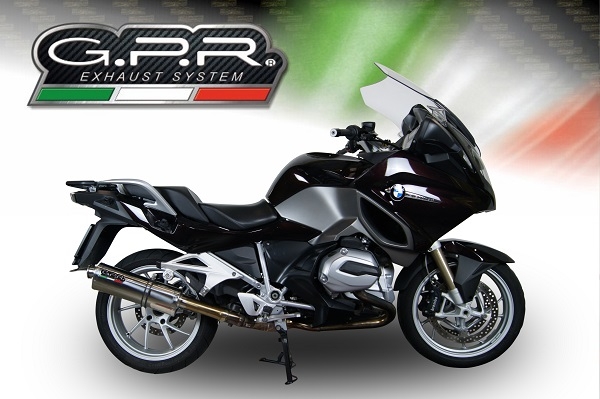 Escape compatible con Bmw R 1200 Rt Lc 2014-2016, Trioval, Escape legal, homologado, silenciador con db killer desmontable y tubo de conexión específico 