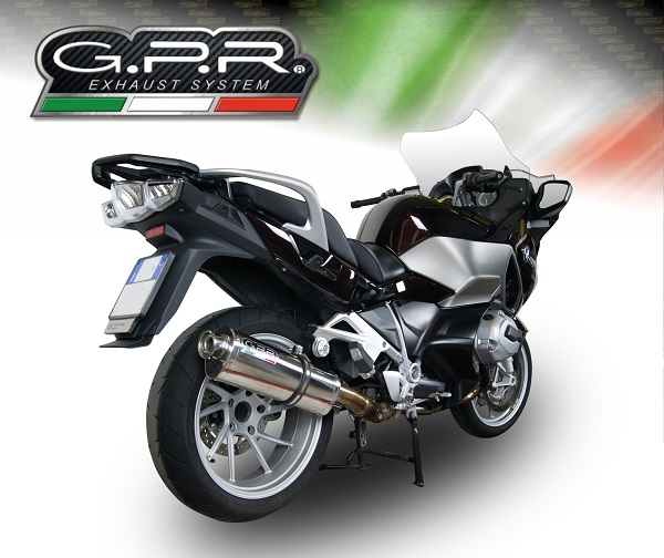 Escape compatible con Bmw R 1200 Rt Lc 2014-2016, Trioval, Escape legal, homologado, silenciador con db killer desmontable y tubo de conexión específico 