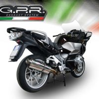 Escape compatible con Bmw R 1200 Rt Lc 2014-2016, Trioval, Escape legal, homologado, silenciador con db killer desmontable y tubo de conexión específico 
