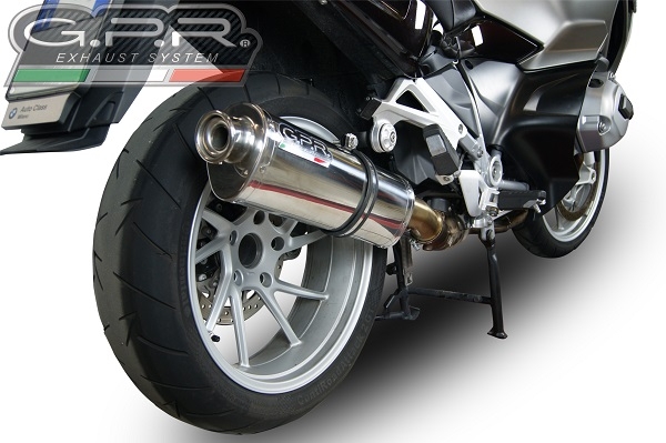 Escape compatible con Bmw R 1200 Rt Lc 2014-2016, Trioval, Escape legal, homologado, silenciador con db killer desmontable y tubo de conexión específico 