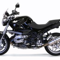 Escape compatible con Bmw R 1200 R 2011-2014, Trioval, Escape legal, homologado, silenciador con db killer desmontable y tubo de conexión específico 