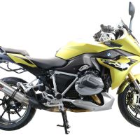 Escape compatible con Bmw R 1250 R -Rs 2019-2020, M3 Titanium Natural, Escape legal, homologado, silenciador con db killer desmontable y tubo de conexión específico 