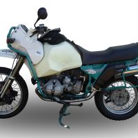 Escape compatible con Bmw R 100 Gs 1987-1996, Trioval, Escape legal, homologado, silenciador con db killer desmontable y tubo de conexión específico 