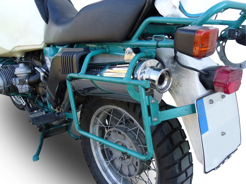 Escape compatible con Bmw R 100 Gs 1987-1996, Trioval, Escape legal, homologado, silenciador con db killer desmontable y tubo de conexión específico 
