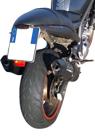 Escape compatible con Cagiva Raptor 1000 2000-2003, Furore Nero, Par de terminales de escape homologados, con db killer extraíbles y tubos de conexión específicos 