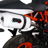 Escape compatible con Ktm Duke 200 2012-2020, Albus Ceramic, Escape legal, homologado, silenciador con db killer desmontable y tubo de conexión específico 
