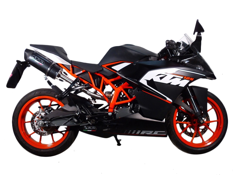 Escape compatible con Ktm Rc 200 2014-2021, Deeptone Inox, Escape legal, homologado, silenciador con db killer desmontable y tubo de conexión específico 