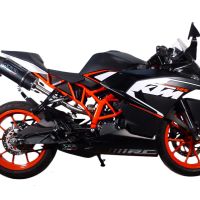 Escape compatible con Ktm Rc 200 2014-2021, Deeptone Inox, Escape legal, homologado, silenciador con db killer desmontable y tubo de conexión específico 