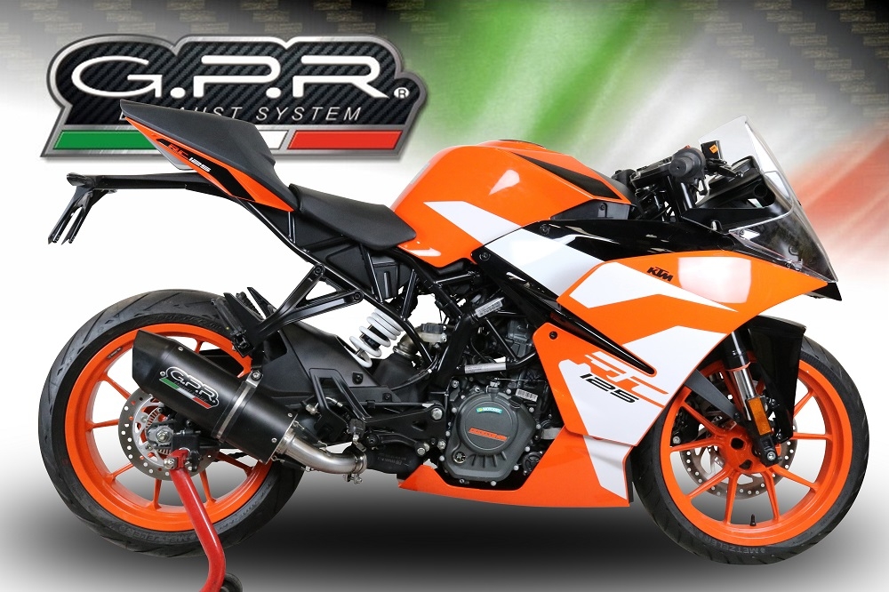 Escape compatible con Ktm Rc 390 2017-2020, Furore Evo4 Nero, Escape legal, homologado, silenciador con db killer desmontable y tubo de conexión específico 