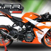 Escape compatible con Ktm Rc 390 2017-2020, Furore Evo4 Nero, Escape legal, homologado, silenciador con db killer desmontable y tubo de conexión específico 