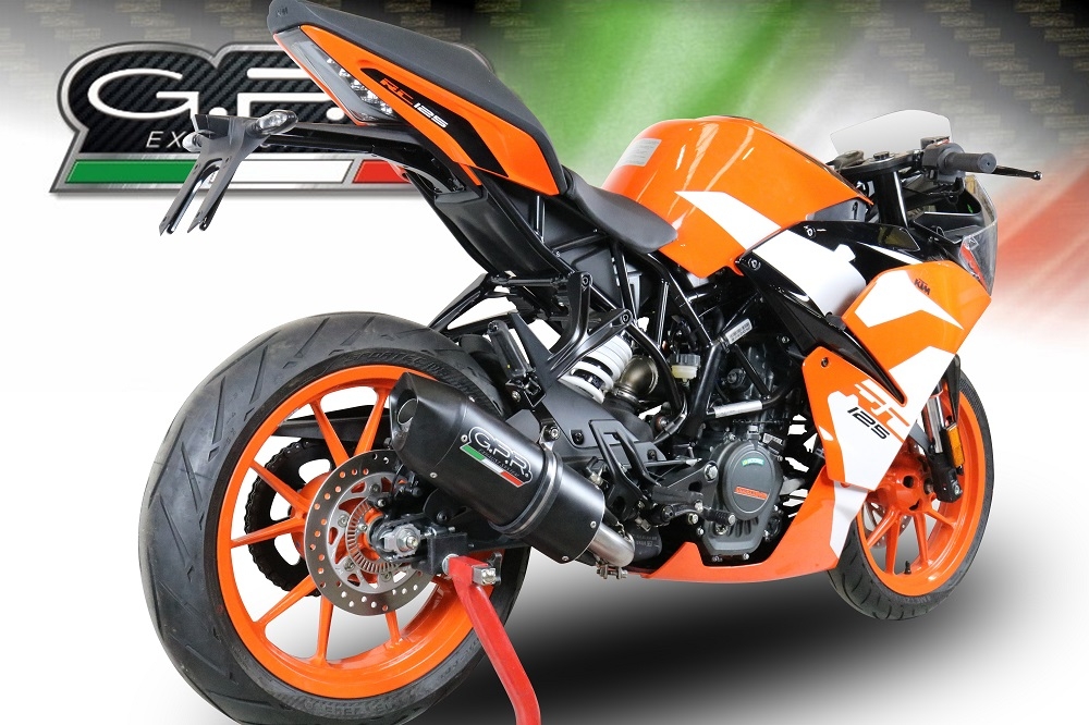Escape compatible con Ktm Rc 390 2017-2020, Furore Evo4 Nero, Escape legal, homologado, silenciador con db killer desmontable y tubo de conexión específico 