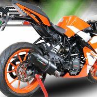 Escape compatible con Ktm Rc 390 2017-2020, Furore Evo4 Nero, Escape legal, homologado, silenciador con db killer desmontable y tubo de conexión específico 