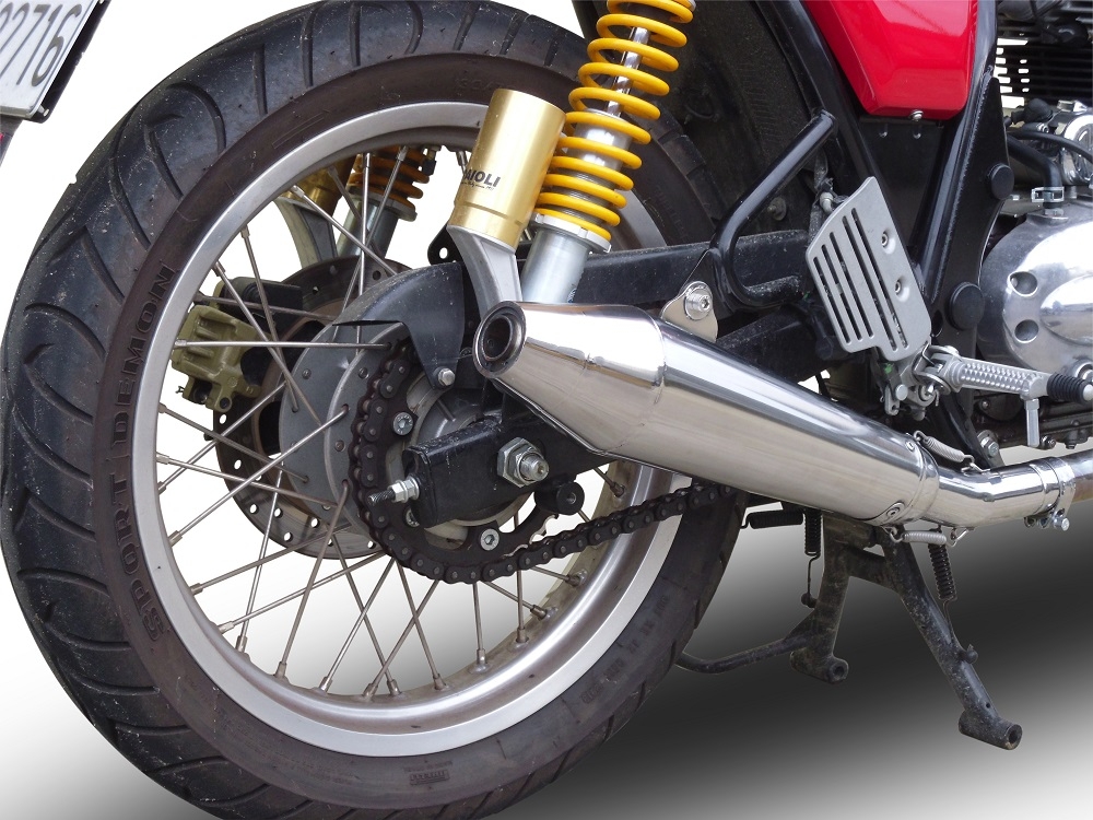 Escape compatible con Royal Enfield Continental GT 535 2014-2016, Vintacone, Escape racing, silenciador con tubo de conexion, articulo sin homologacion 