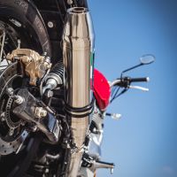 Escape compatible con Royal Enfield Continental 650 2019-2020, Deeptone Inox, Escape doble, no legal para los países miembros de la UE, incluidos los db killers extraíbles y los tubos de unión 