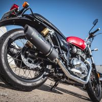 Escape compatible con Royal Enfield Interceptor 650 2019-2020, Furore Evo4 Nero, Escape doble, no legal para los países miembros de la UE, incluidos los db killers extraíbles y los tubos de unión 