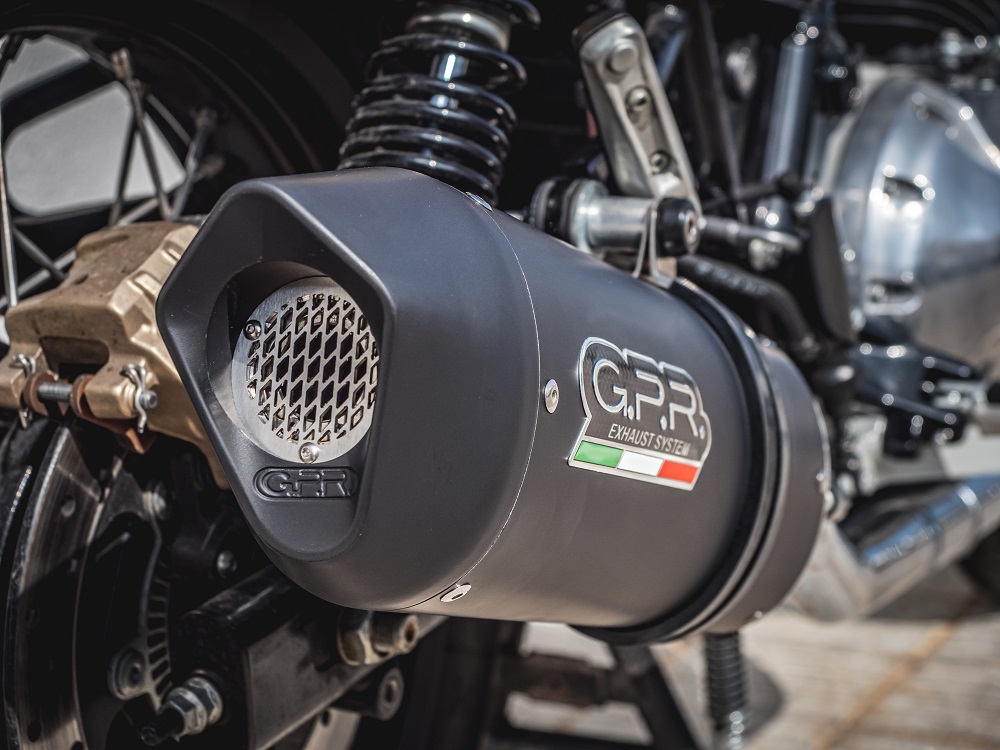 Escape compatible con Royal Enfield Interceptor 650 2019-2020, Furore Evo4 Nero, Escape doble, no legal para los países miembros de la UE, incluidos los db killers extraíbles y los tubos de unión 