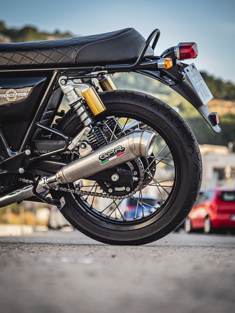 Escape compatible con Royal Enfield Interceptor 650 2019-2020, Powercone Evo, Escape doble, no legal para los países miembros de la UE, incluidos los db killers extraíbles y los tubos de unión 