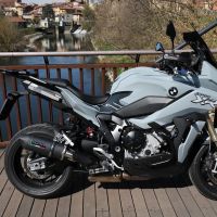Escape compatible con Bmw S 1000 XR -M 2020-2025, Furore Evo4 Nero, Escape legal, homologado, silenciador con db killer desmontable y tubo de conexión específico 