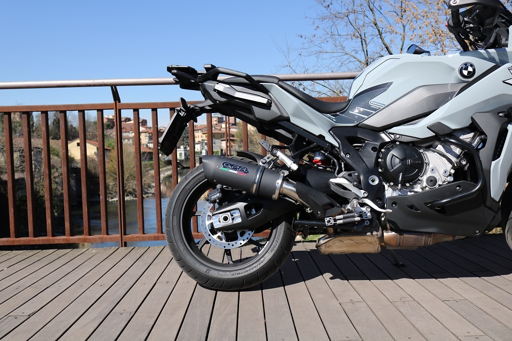 Escape compatible con Bmw S 1000 XR -M 2020-2025, Furore Evo4 Nero, Escape legal, homologado, silenciador con db killer desmontable y tubo de conexión específico 