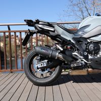 Escape compatible con Bmw S 1000 XR -M 2020-2025, Furore Evo4 Nero, Escape legal, homologado, silenciador con db killer desmontable y tubo de conexión específico 
