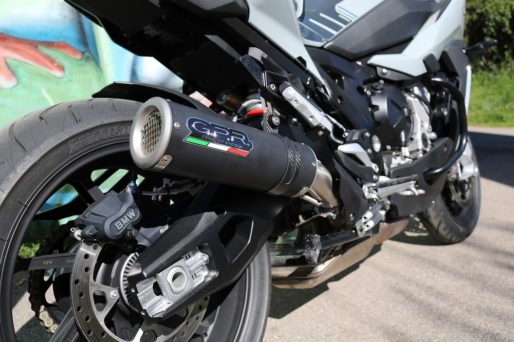 Escape compatible con Bmw S 1000 XR -M 2020-2025, M3 Black Titanium, Escape racing, silenciador con tubo de conexion, articulo sin homologacion 