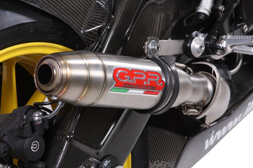 Escape compatible con Bmw S 1000 RR -M 2010-2014, Deeptone Inox, Escape legal, homologado, silenciador con db killer desmontable y tubo de conexión específico 