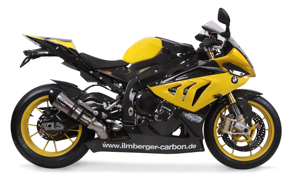 Escape compatible con Bmw S 1000 RR -M 2010-2014, Gpe Ann. titanium, Escape legal, homologado, silenciador con db killer desmontable y tubo de conexión específico 