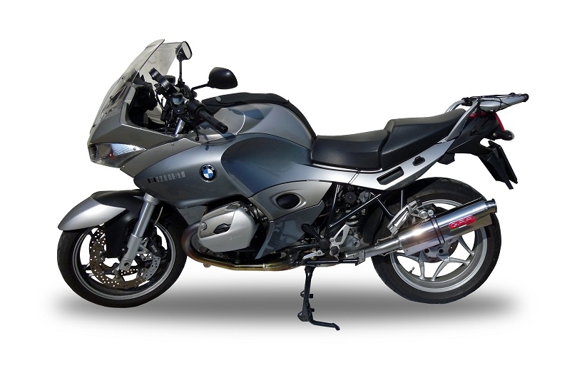 Escape compatible con Bmw R 1200 St -Rt 2003-2008, Trioval, Escape legal, homologado, silenciador con db killer desmontable y tubo de conexión específico 