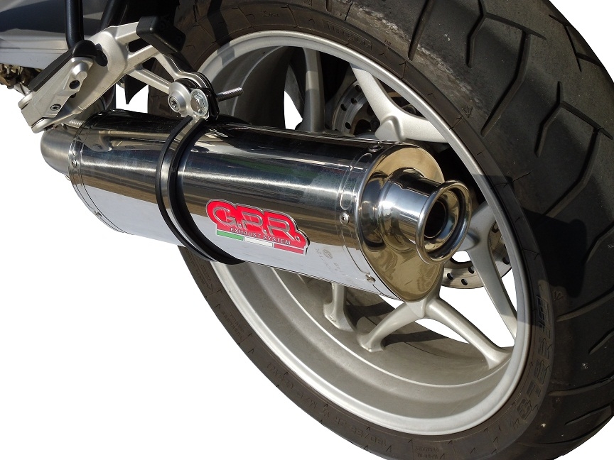 Escape compatible con Bmw R 1200 St -Rt 2003-2008, Trioval, Escape legal, homologado, silenciador con db killer desmontable y tubo de conexión específico 