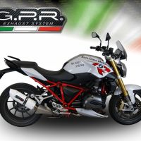 Escape compatible con Bmw R 1200 R 2015 Lc 2017-2019, Albus Evo4, Escape legal, homologado, silenciador con db killer desmontable y tubo de conexión específico 