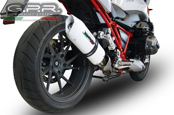 Escape compatible con Bmw R 1200 R 2015 Lc 2017-2019, Albus Evo4, Escape legal, homologado, silenciador con db killer desmontable y tubo de conexión específico 