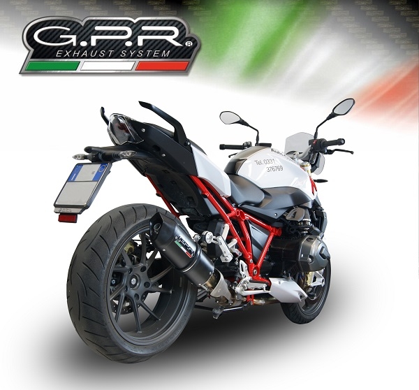 Escape compatible con Bmw R 1200 R 2015 Lc 2015-2016, Furore Nero, Escape legal, homologado, silenciador con db killer desmontable y tubo de conexión específico 