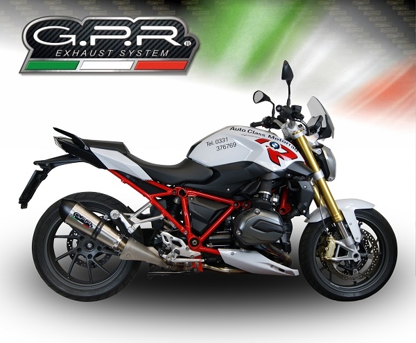 Escape compatible con Bmw R 1200 R 2015 Lc 2015-2016, Gpe Ann. titanium, Escape legal, homologado, silenciador con db killer desmontable y tubo de conexión específico 