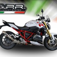 Escape compatible con Bmw R 1200 R 2015 Lc 2015-2016, Powercone Evo, Escape legal, homologado, silenciador con db killer desmontable y tubo de conexión específico 
