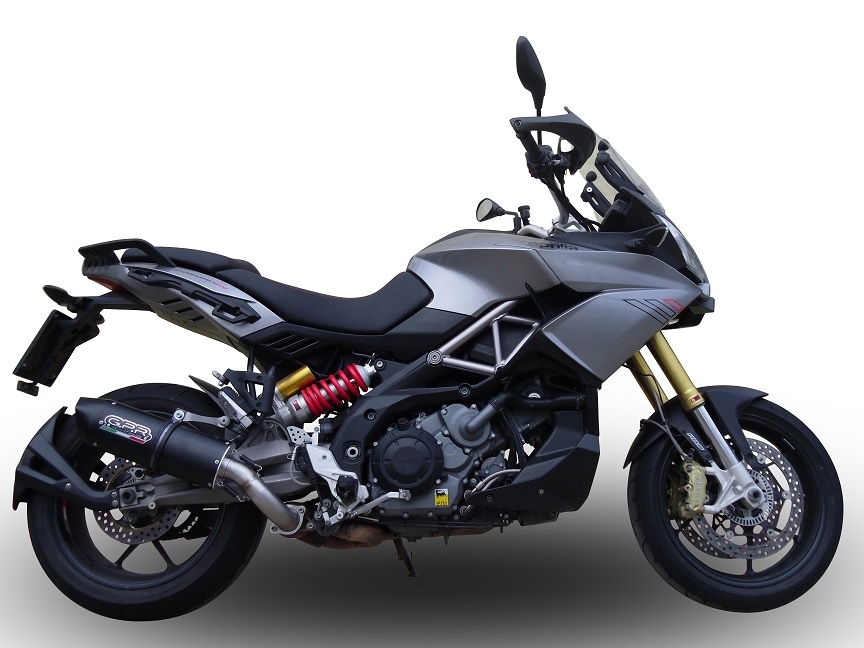 Escape compatible con Aprilia Caponord 1200 2013-2016, Furore Nero, Escape legal, homologado, silenciador con db killer desmontable y tubo de conexión específico 