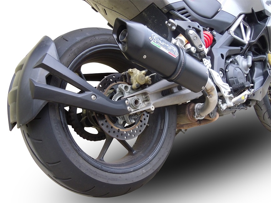 Escape compatible con Aprilia Caponord 1200 2013-2016, Furore Nero, Escape legal, homologado, silenciador con db killer desmontable y tubo de conexión específico 