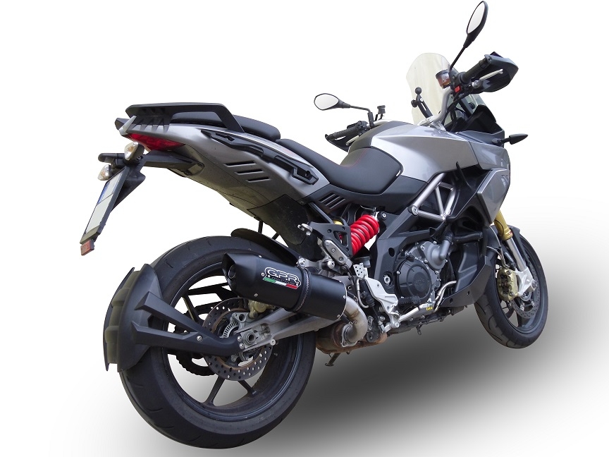 Escape compatible con Aprilia Caponord 1200 2013-2016, Furore Nero, Escape legal, homologado, silenciador con db killer desmontable y tubo de conexión específico 
