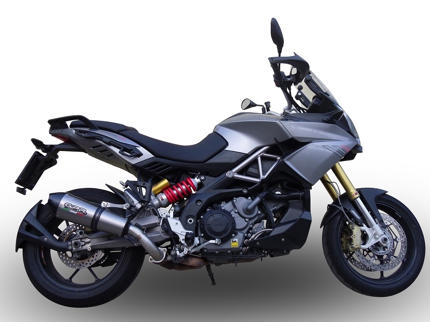 Escape compatible con Aprilia Caponord 1200 2013-2016, Gpe Ann. titanium, Escape legal, homologado, silenciador con db killer desmontable y tubo de conexión específico 