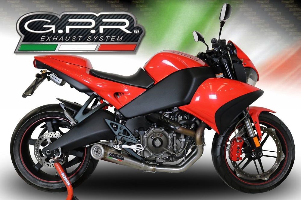 Escape compatible con Buell 1125 R -CR 2005-2009, Powercone Evo, Escape semi-completo homologado con db killer extraible 