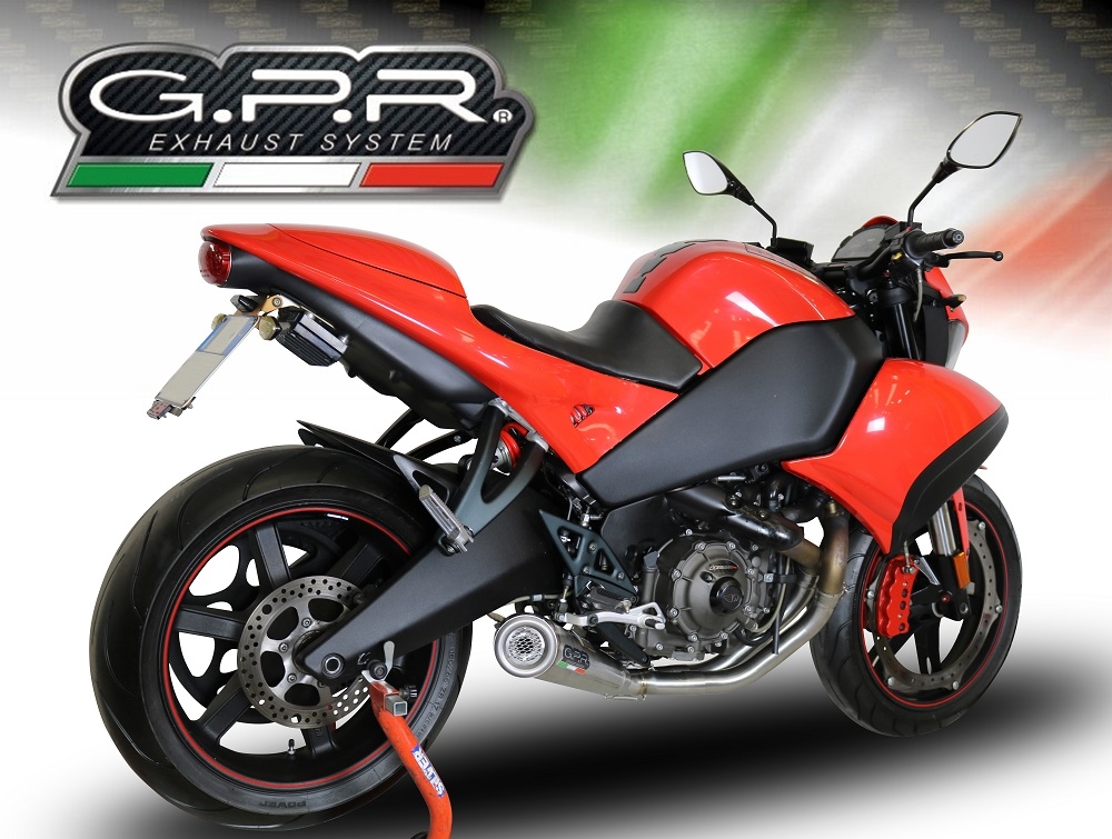 Escape compatible con Buell 1125 R -CR 2005-2009, Powercone Evo, Escape semi-completo homologado con db killer extraible 