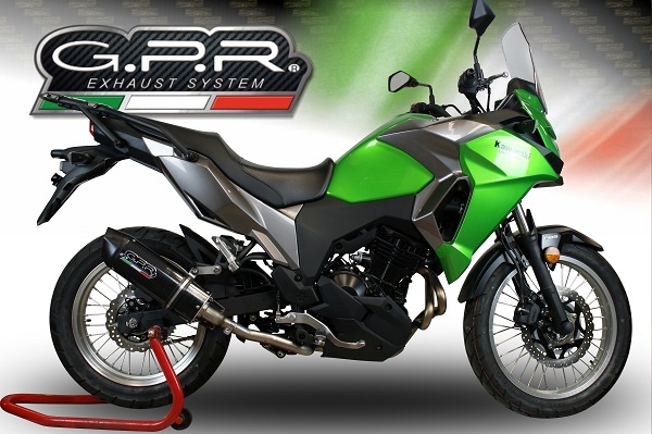 Escape compatible con Kawasaki Versys-X 300 2022-2023, Furore Evo4 Nero, Escape homologaedo, legal para mercados fuera de la UE, incluido tubo de enlace y db killer extraíble 