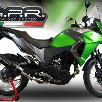 Escape compatible con Kawasaki Versys-X 300 2022-2023, Furore Evo4 Nero, Escape homologaedo, legal para mercados fuera de la UE, incluido tubo de enlace y db killer extraíble 