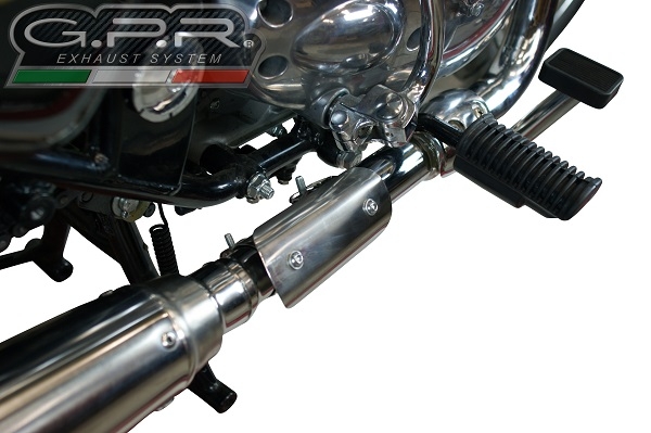 Escape compatible con Royal Enfield Classic - Bullet Efi 500 2017-2020, Satinox , Escape homologado para ruido con colector racing 