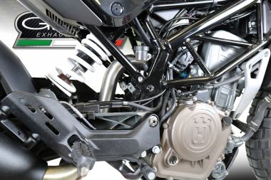Escape compatible con Husqvarna Svartpilen 401 2018-2019, Decatalizzatore, Tubo supresor de catalizador 