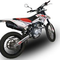 Escape compatible con Beta RR 125 Enduro Lc 4t 2010-2018, Furore Nero, Escape legal, homologado, silenciador con db killer desmontable y tubo de conexión específico 