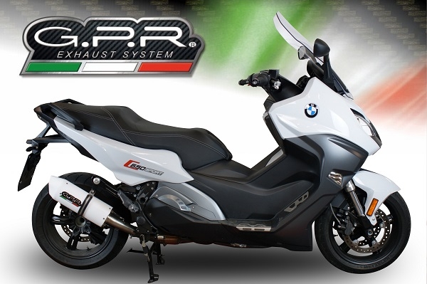 Escape compatible con Bmw C 650 Sport 2016-2020, Albus Evo4, Escape legal, homologado, silenciador con db killer desmontable y tubo de conexión específico 